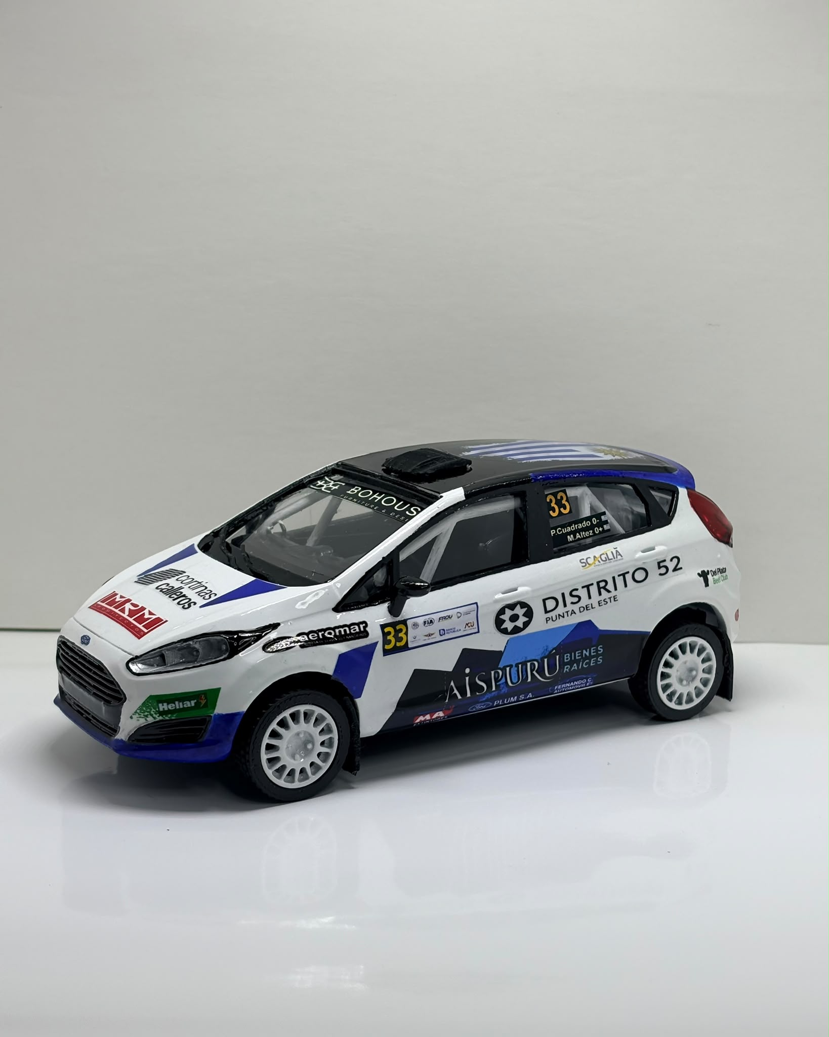 Modelo a escala Nissan Sentra azul — RSN Models Uruguay